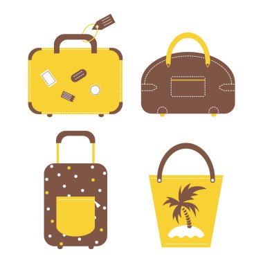 Bagaj çanta ve durumlarda toplama seyahat.