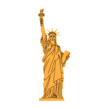 Statue of Liberty isolated on white. clipart