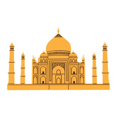 taj mahal üzerinde beyaz izole.
