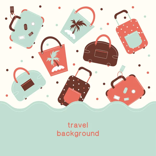 Summertime vacations and traveling background. — Stock Vector