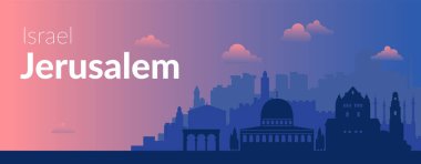 Kudüs, İsrail 'in ünlü şehir manzarası.