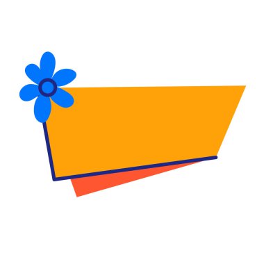 Boş rozet konuşma balonu beyaza izole edildi.