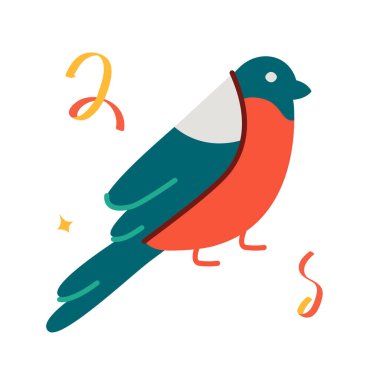 Kuş ispinozu ve konfeti.