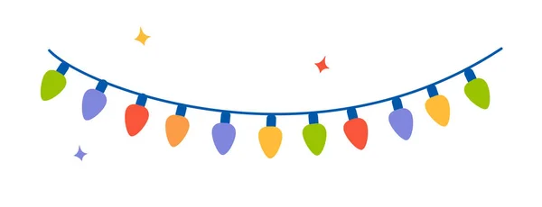 Holiday celebration party garland lights. — Vetor de Stock