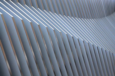 Soyut beyaz gri metal duvar, 3D metal fütüristik yüzey, modern bina tasarımı..