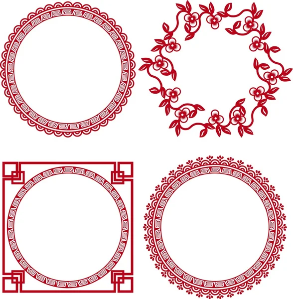 Chinese ornamental frames — Stock Vector