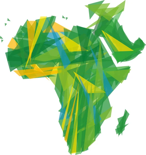 Mapa verde abstracto de África — Vector de stock