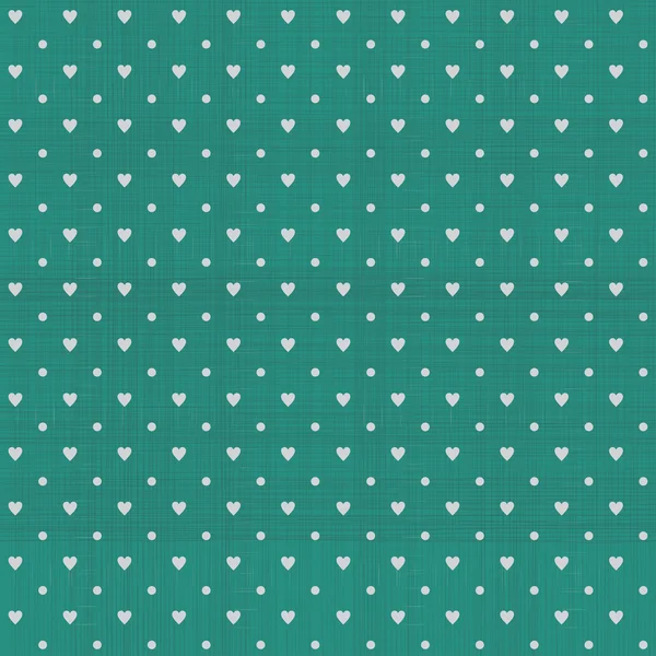 Seamless hearts polka dot pattern — Stock Vector