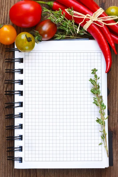Cuaderno de verduras . —  Fotos de Stock