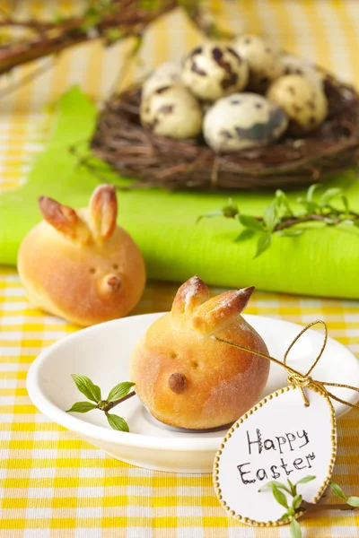 Easter bunny buns. — Stock Photo, Image
