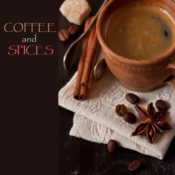 Coffee and spices. — Stock Photo, Image