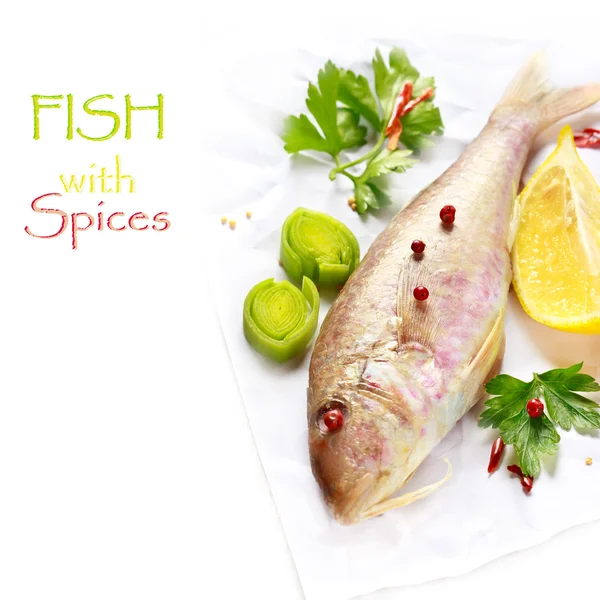 Fish and spices. — Stock Photo, Image