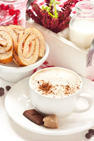 Kaffe och kaka. — Stockfoto