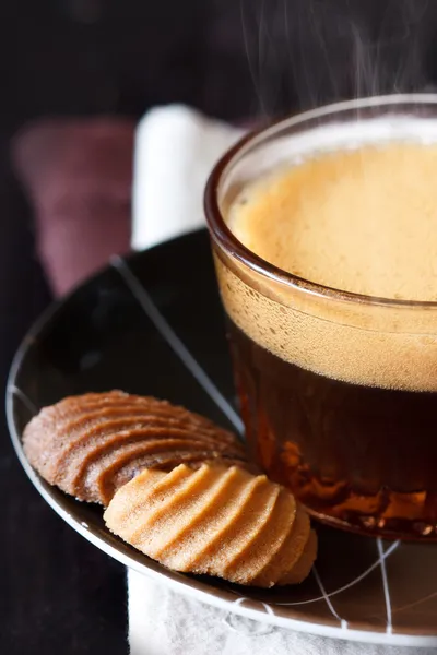 Koffie en koekjes. — Stockfoto