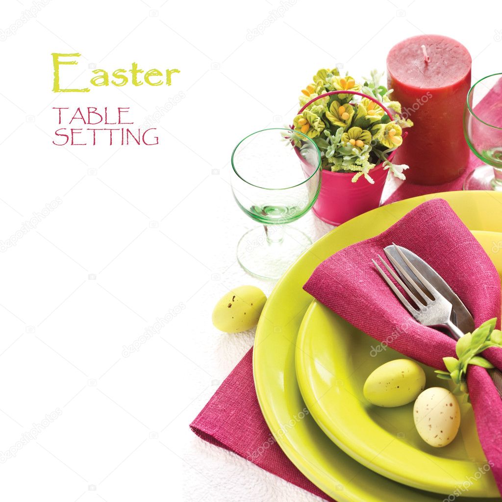 Easter table setting.