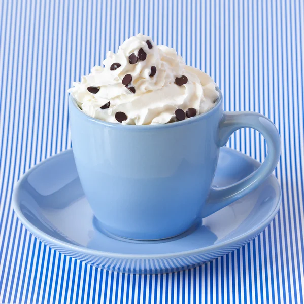 Coffee with whipped cream. — Stock Photo, Image