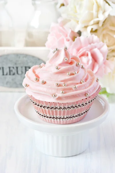 Cupcake rosa . — Foto Stock