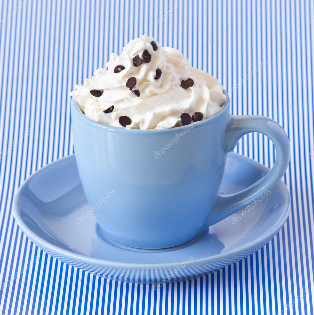 Coffee with whipped cream.