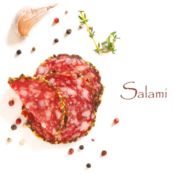 Salami. — Zdjęcie stockowe