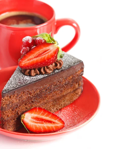 Cake en koffie. — Stockfoto