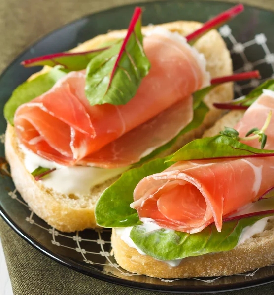 Panino al prosciutto . — Foto Stock