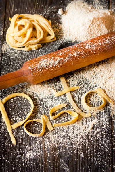 Pasta fatta in casa. — Foto Stock