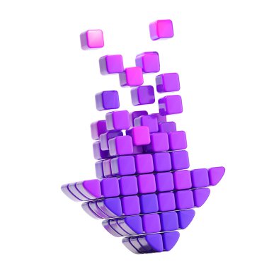 küp izole yapılmış ok simgesi