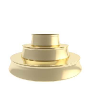 altın üç adım boşaltmak podyum