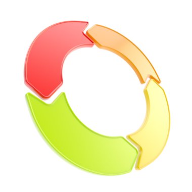 dört parlak ok tasarlamak amblem circlular yuvarlak etiketi