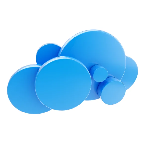 Cloud computing technology blue icon — Stock Photo, Image