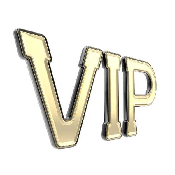 VIP złoty emblemat symbol na białym tle — Zdjęcie stockowe