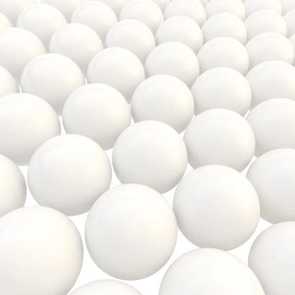 Fundo abstrato feito de esferas brilhantes brancas — Fotografia de Stock