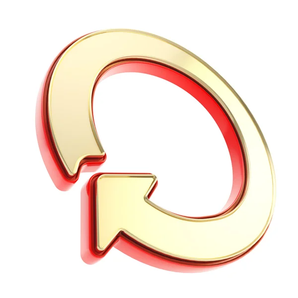 Runde Pfeil Copyspace Emblem Hochglanz-Symbol — Stockfoto