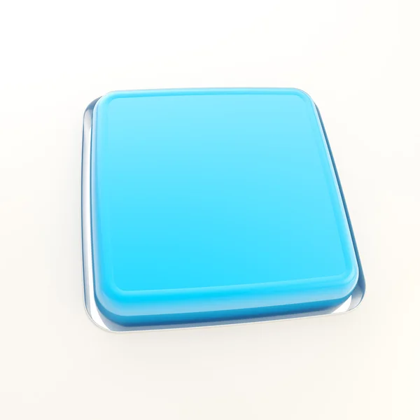 Кнопка окремої синьої глянсової копії простору — стокове фото