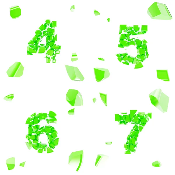 Abc のアルファベット記号の小さな光沢のある部分に分割 — ストック写真