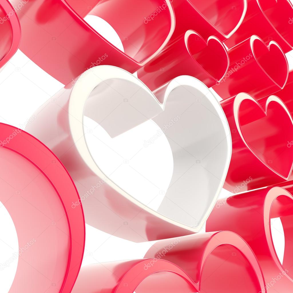 Copyspace love background made of heart shapes