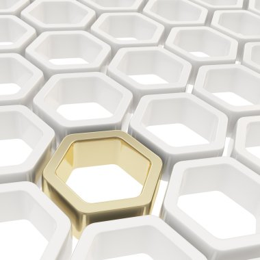 arka plan olarak parlak altı köşe parçaları