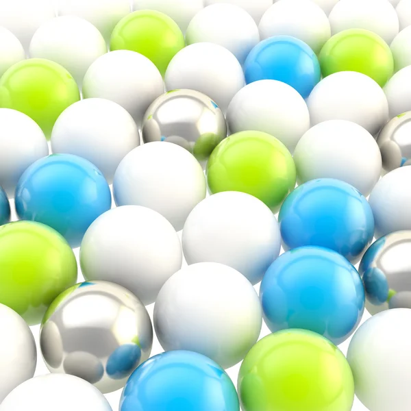 Abstract background made of glossy colorful spheres — Stock Photo, Image