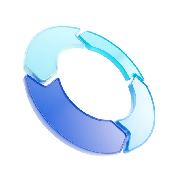 Cuatro brillante flecha copyspace emblema circular etiqueta redonda —  Fotos de Stock