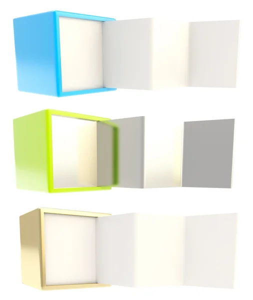 Copyspace modelo de banner como dobrado suporte de quatro partes — Fotografia de Stock