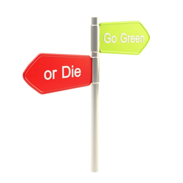Vai verde o morire concepimento come indicatore isolato — Foto Stock
