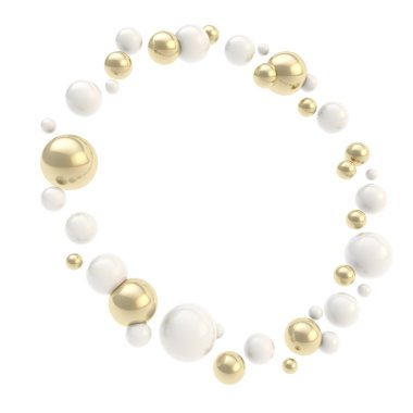 parlak küreler yapılmış yuvarlak daire tasarlamak çerçeve