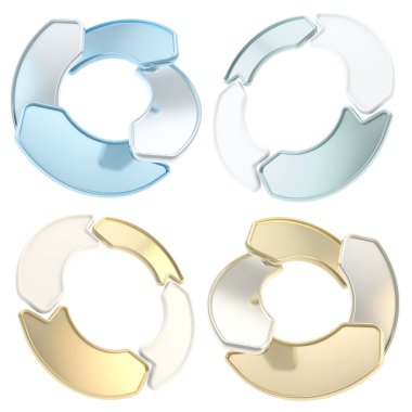 dört ok tasarlamak Arma etiket yuvarlak