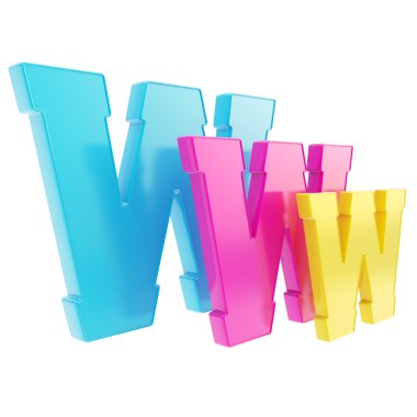 World wide web www letter symbol isolated