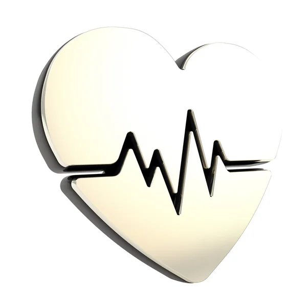 Heart issues and health care emblem icon isolated — Stock Photo, Image