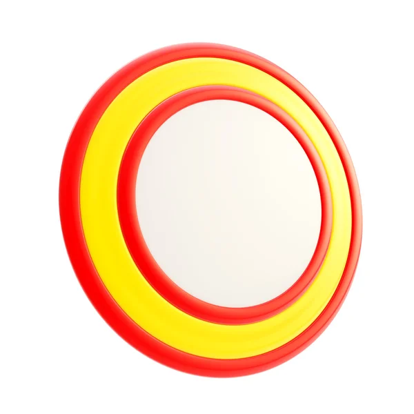 Round copyspace emblem made of glossy plastic — Stock Photo, Image