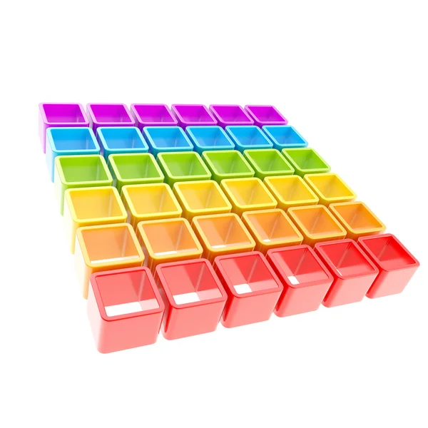 Colorful cube cell composition as abstract background — Stock Photo, Image