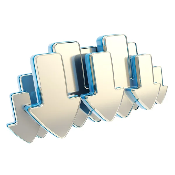 Cloud technology emblem icon tag made of arrows — Stock Photo, Image