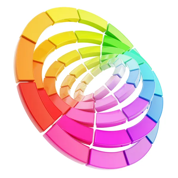 Color range spectrum circle round palette composition — Stock Photo, Image