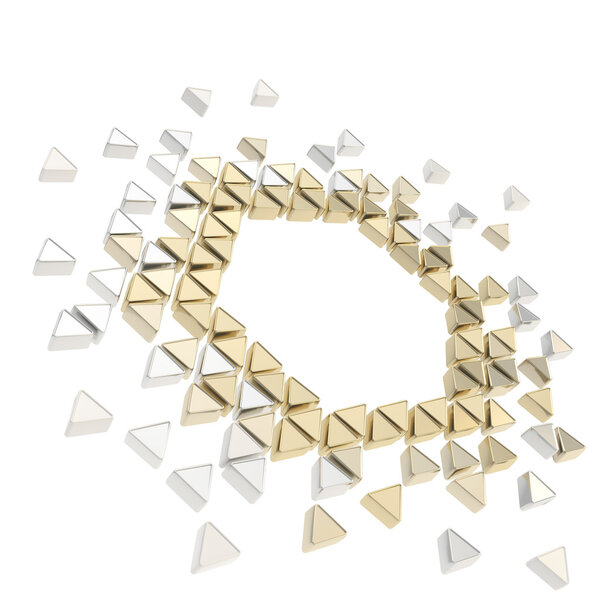 Abstract copyspace hexagon frame background isolated